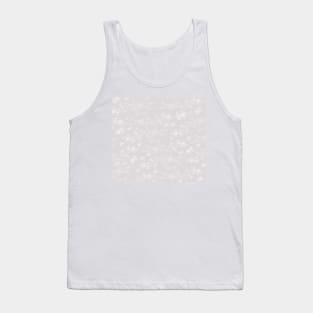 Grey and white pohutukawa pattern Tank Top